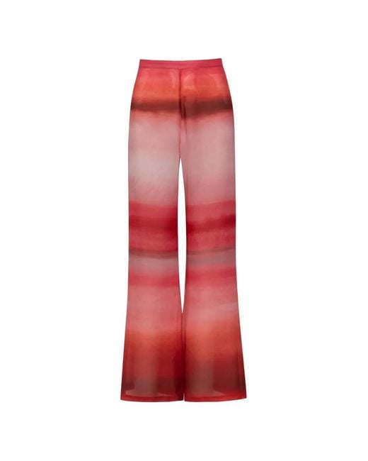 Baobab Red Lulu High-Rise Palazzo Pants