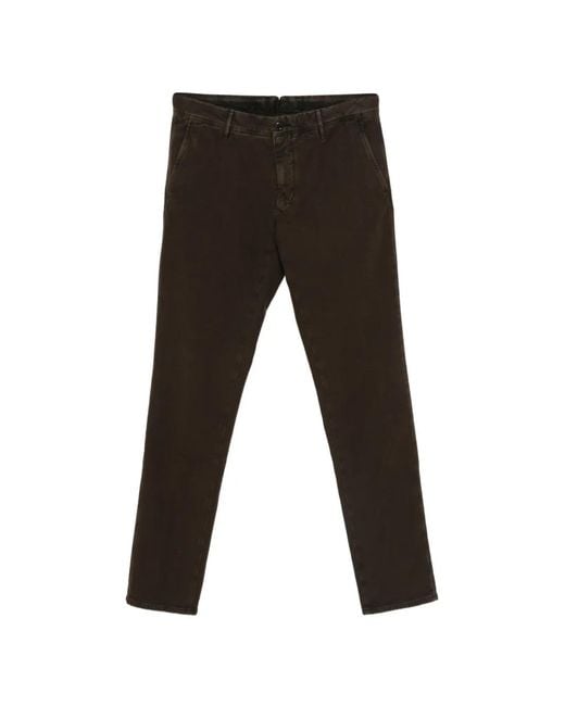Incotex Black Buttoned Trousers for men