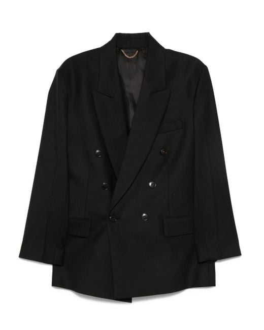 Victoria Beckham Black Double-Breasted Blazer