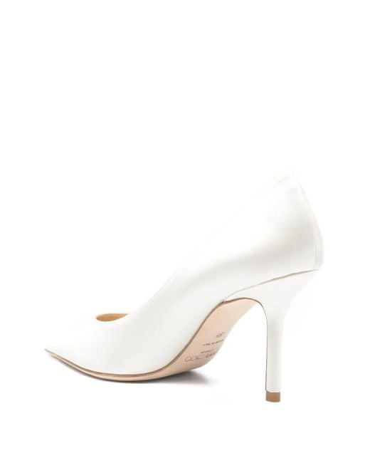 Jimmy Choo White 85Mm Love Pumps