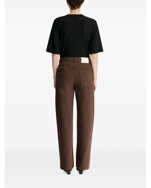 Loulou de Saison Brown Mico Low-Rise Wide-Leg Jeans