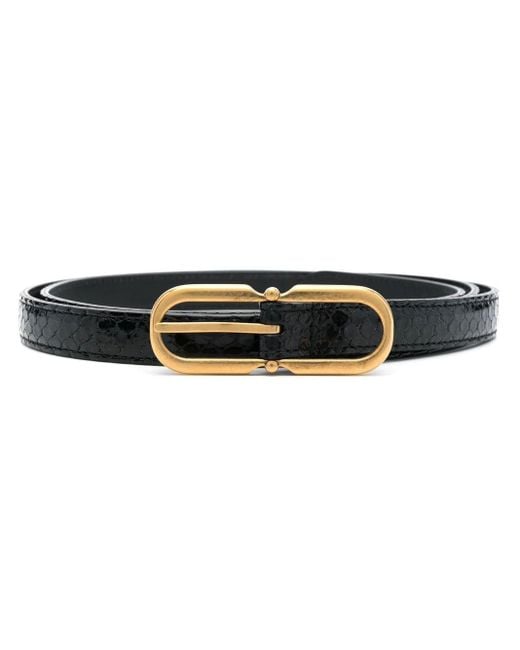 Saint Laurent Men's Logo Leather Belt