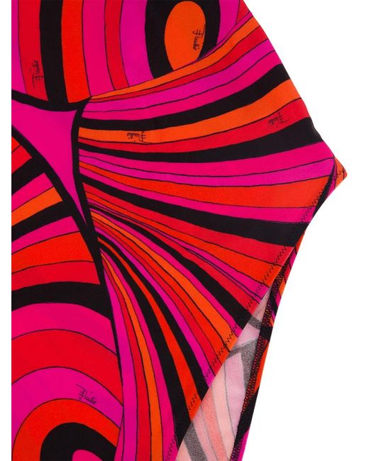 Emilio Pucci Red Iride-Print Swimsuit