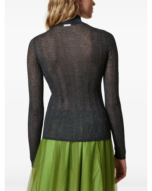 Twinset Geribbelde Trui in het Black