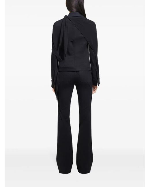 Courreges Blue Wrap-Design Flared Jeans