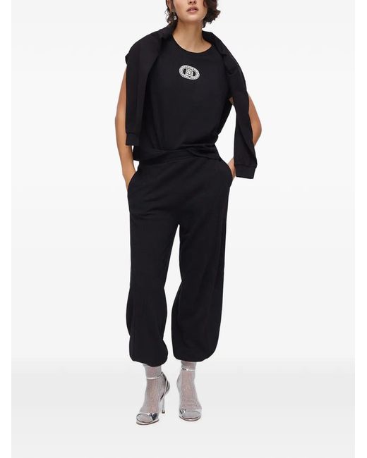 Liu Jo Black Fleece Balloon Trousers