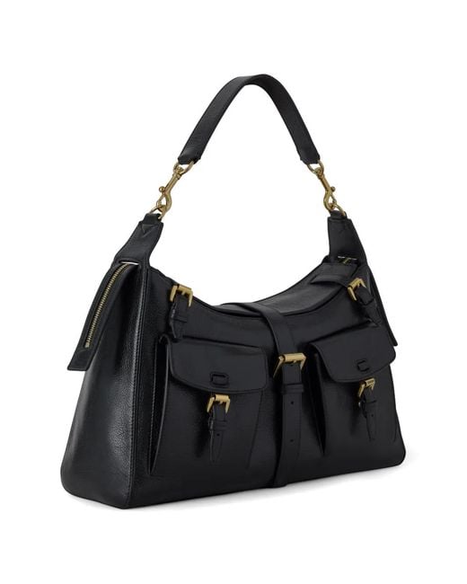 Mulberry Black Roxanne Buckle-Detail Shoulder Bag