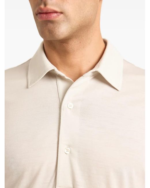 Orlebar Brown Sebastian Poloshirt aus Merino in Natural für Herren