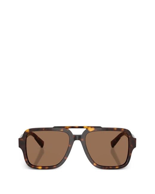 Dolce & Gabbana Brown Square-Frame Sunglasses