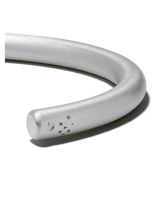 Le Gramme White Brushed Bangle Bracelet