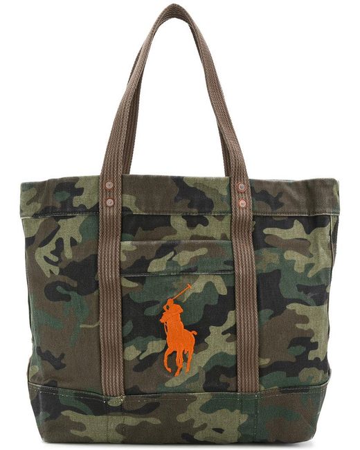 Polo Ralph Lauren Green Camouflage Tote Bag for men