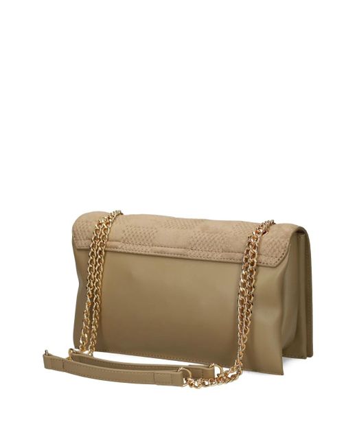 Love Moschino Natural Checked-Pattern Shoulder Bag