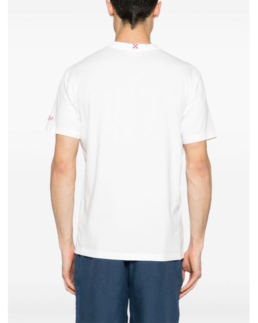 Mc2 Saint Barth White X Insulti Luminosi Cotton T-shirt for men