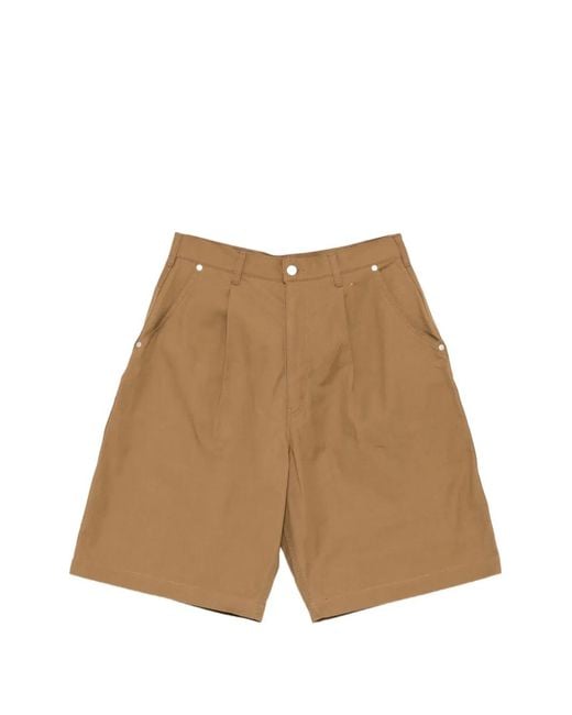 Comme des Garçons Natural Pleated-Front Pocket-Detail Shorts for men