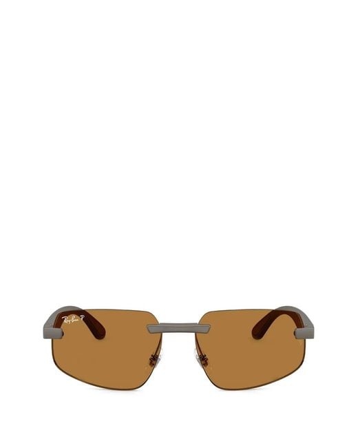 Ray-Ban Gray Rimless Sunglasses