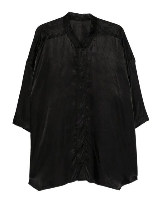 Rick Owens Black Jumbo Faun Shirt for men