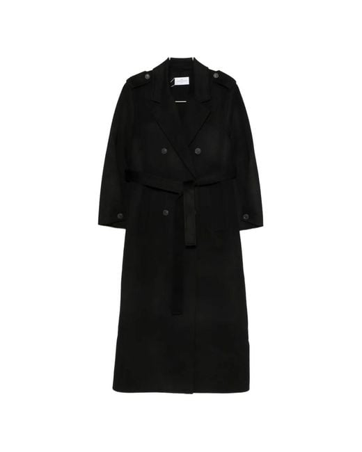 The Dynamis Studio Black Double-Breasted Belted Coat