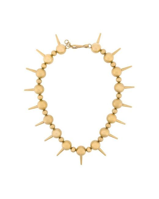 Balenciaga Metallic Spike Necklace for men