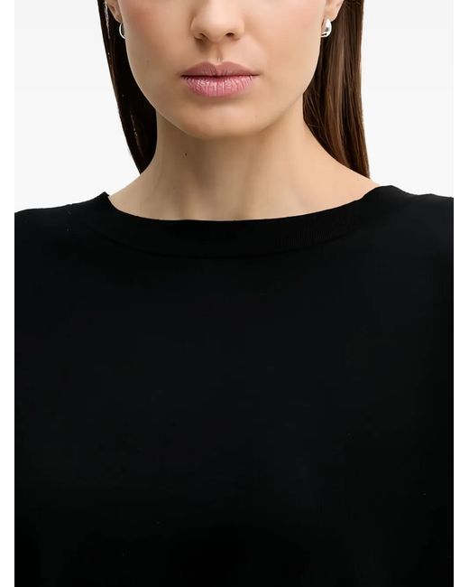Sisley Black Round-Neck Sweater