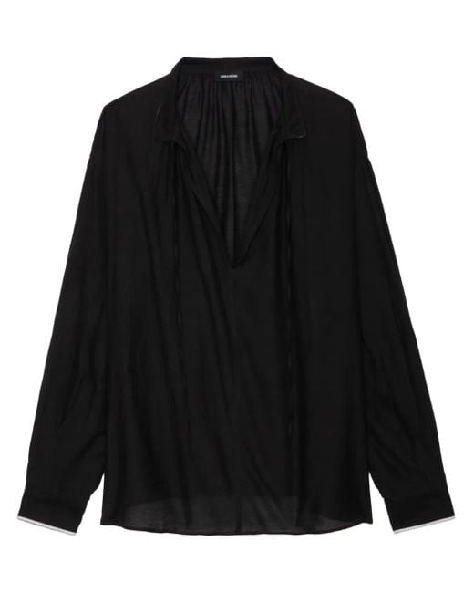 Zadig & Voltaire Black Troene Blouse