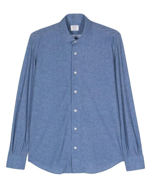 Mazzarelli Blue Long-sleeve Shirt for men