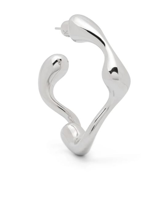 Maria Black White Large Splash Single Earring