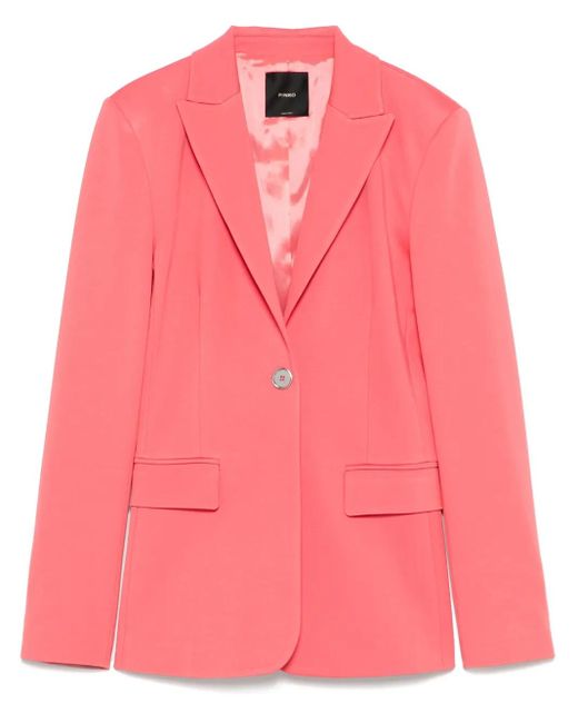 Pinko Pink Single-Breasted Blazer