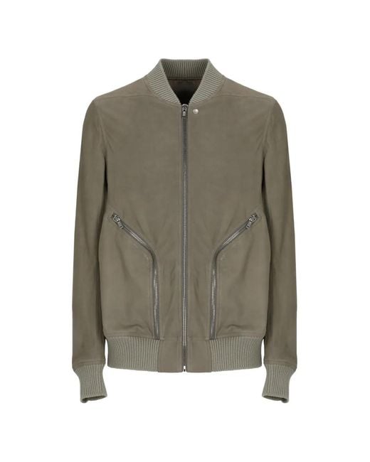 Rick Owens Green Heizer Flight Bomber Jacket for men