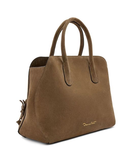 Oscar de la Renta Brown Ivy Tote Bag