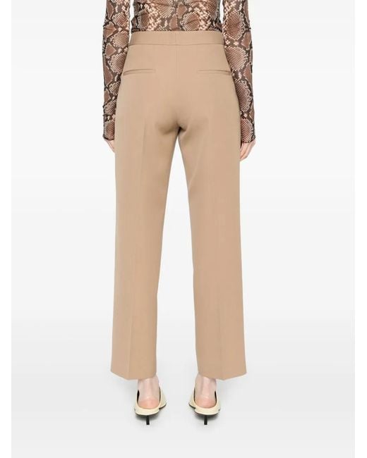 Jil Sander Natural Tapered Cropped Trousers