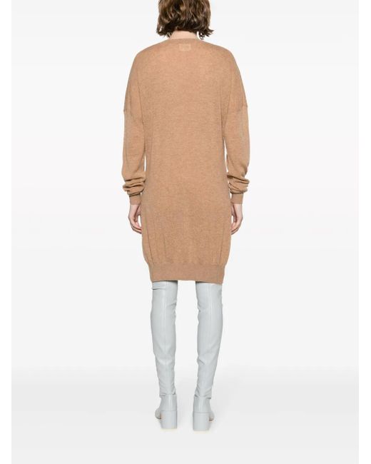 Khaite Natural Fine-Knit V-Neck Jumper