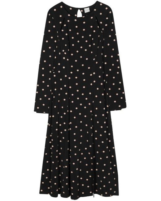 Paul Smith Black Polka Dot Long-sleeve Dress