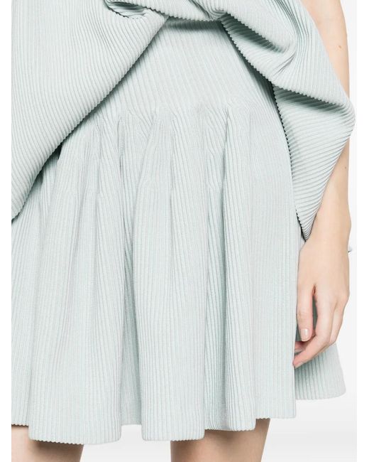 CFCL Blue Hypha Glitter Pleated Mini Skirt