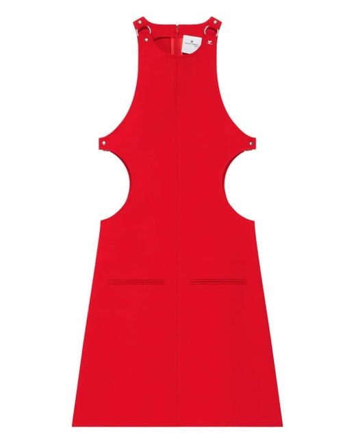 Courreges Red Cut-Out Detail Sleeveless Dress