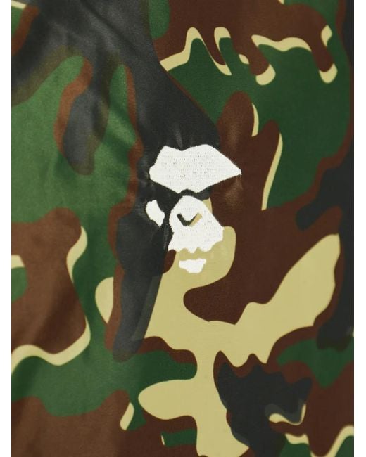 A Bathing Ape Green Camouflage-Print Jacket for men