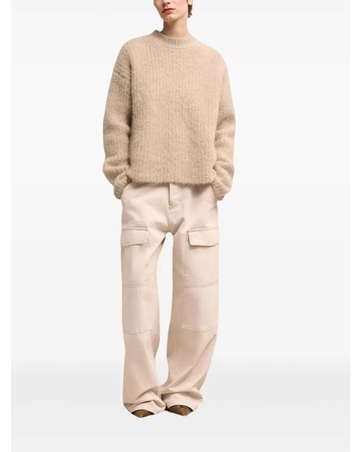 AMI Natural Ribbed Wool Blend Jumper