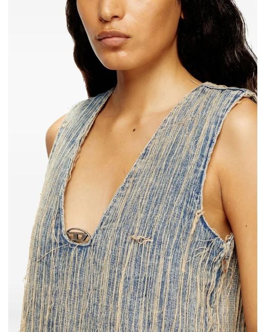 DIESEL Gray De Laris Asymmetric Day Dress