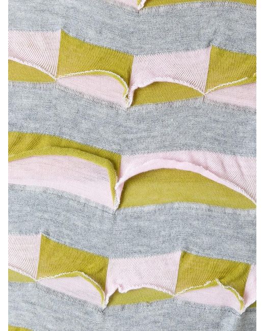 Junya Watanabe Pink Panel Striped T-Shirt