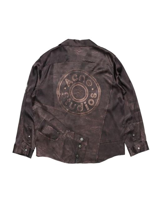 Acne Brown Printed Shirt for men
