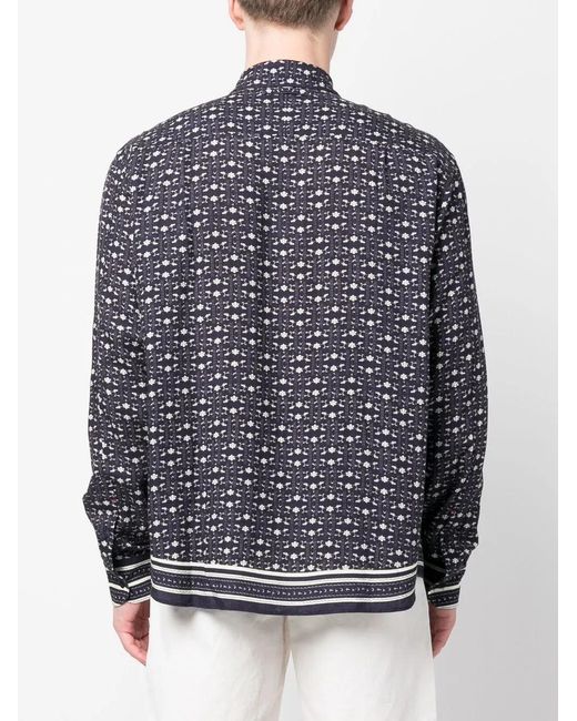 Orlebar Brown Blue Grasmoor Bandana-Print Shirt for men