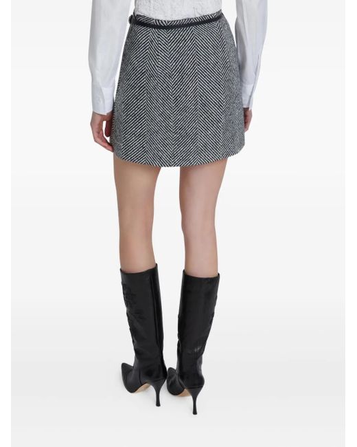 Ermanno Scervino ヘリンボーン ミニスカート Gray