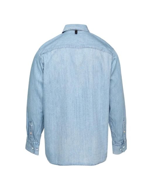 Rag & Bone Blue Button-Down Denim Shirt for men