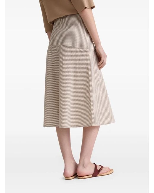 Yves Salomon Natural Cotton A-Line Skirt