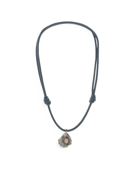 Dezso by Sara Beltran Blue Diamond And Shell Necklace