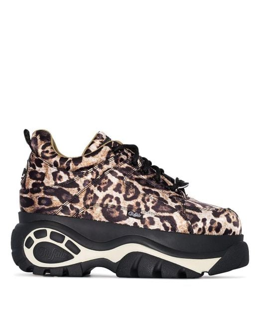 Buffalo Brown Sneakers mit Leoparden-Print