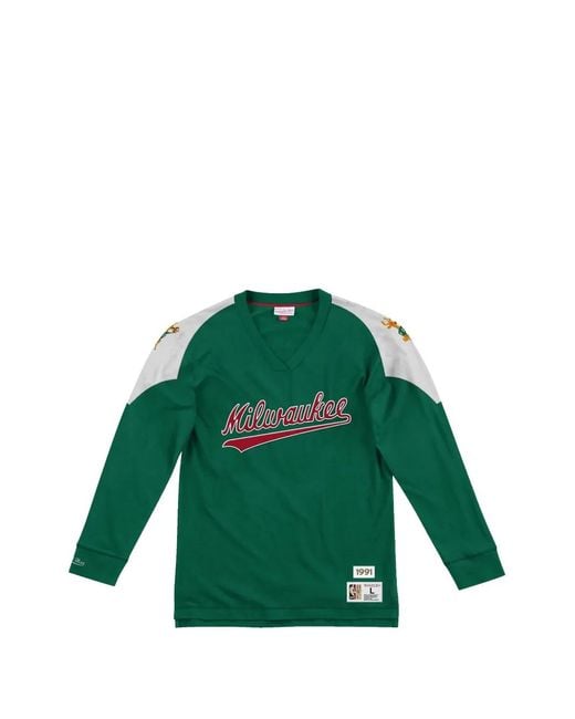 Mitchell & Ness Green X Nba Milwaukee Bucks Long-Sleeve T-Shirt for men