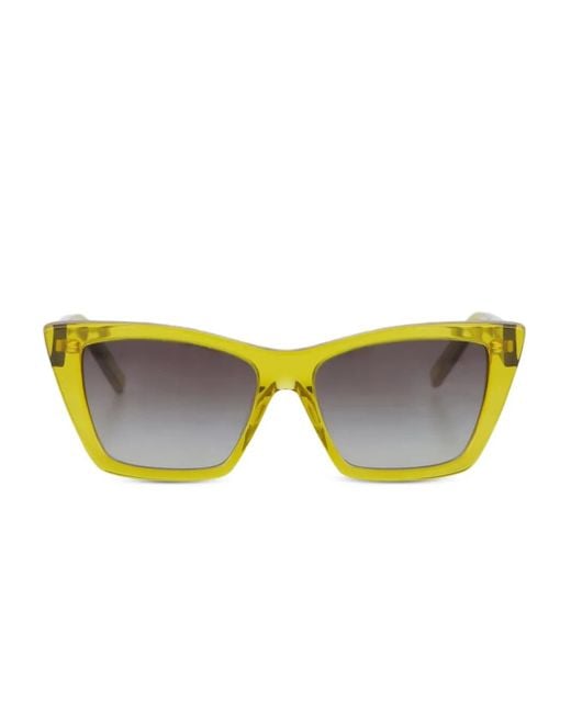 Occhiali Da Sole Cat-Eye di Saint Laurent in Yellow