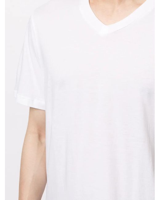 James Perse White Luxe Lotus Jersey V-Neck T-Shirt for men