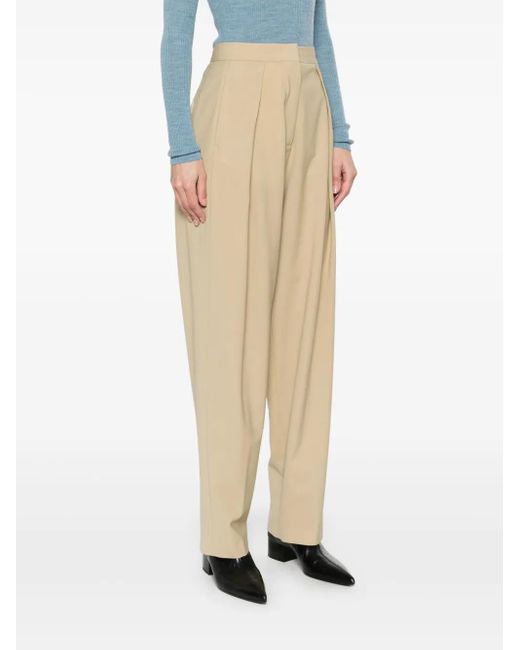 Moncler Natural Logo-Patch Trousers