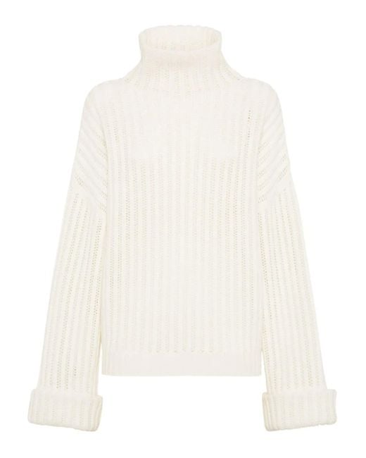 Brunello Cucinelli タートルネック セーター White